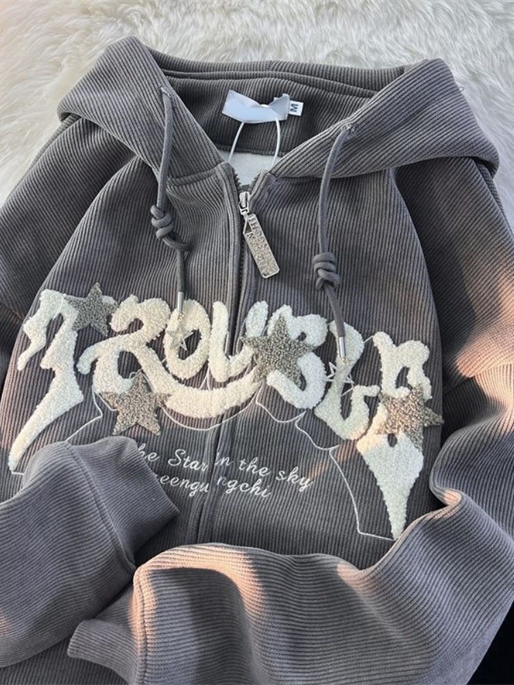 Wholesale men's oversized loose hoodie custom logo full zip hoodie High quality 100% cotton casual sports hoodie