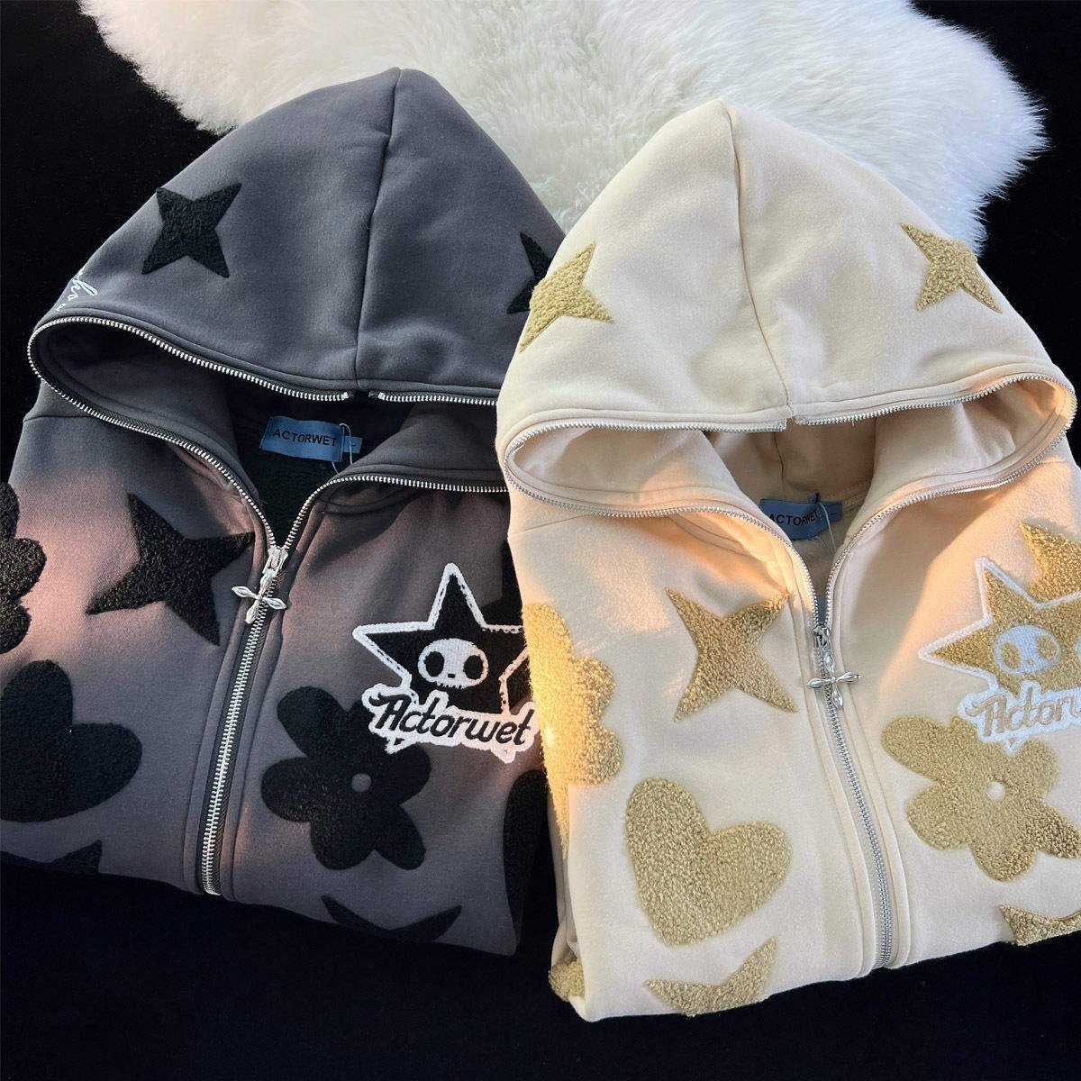 Wholesale men's oversized loose hoodie custom logo full zip hoodie High quality 100% cotton casual sports hoodie