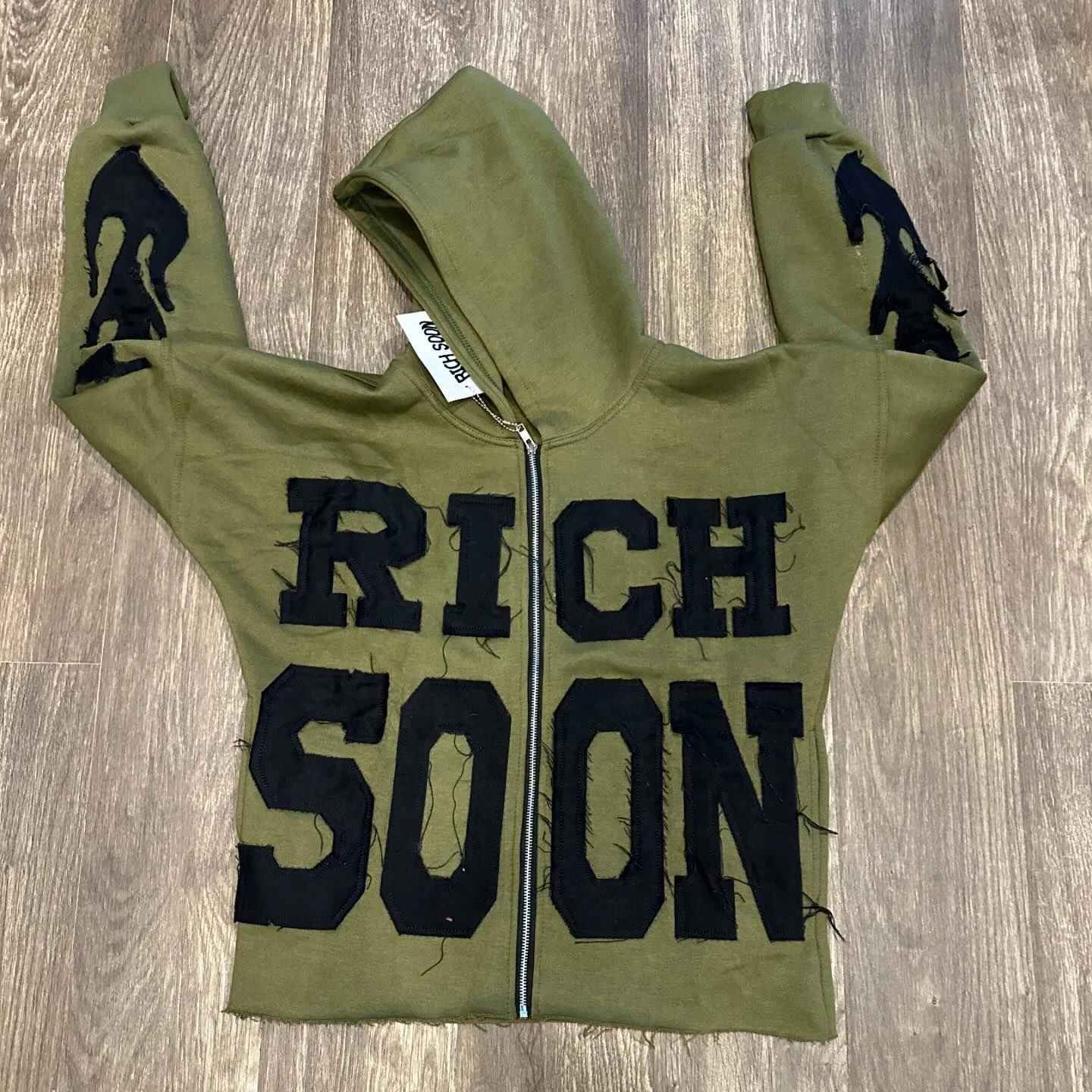 Custom Vintage distressed Letter Embroidery cropped zipper & pullover sunfade acid wash Cropped men's hoodies & Sweatshirts