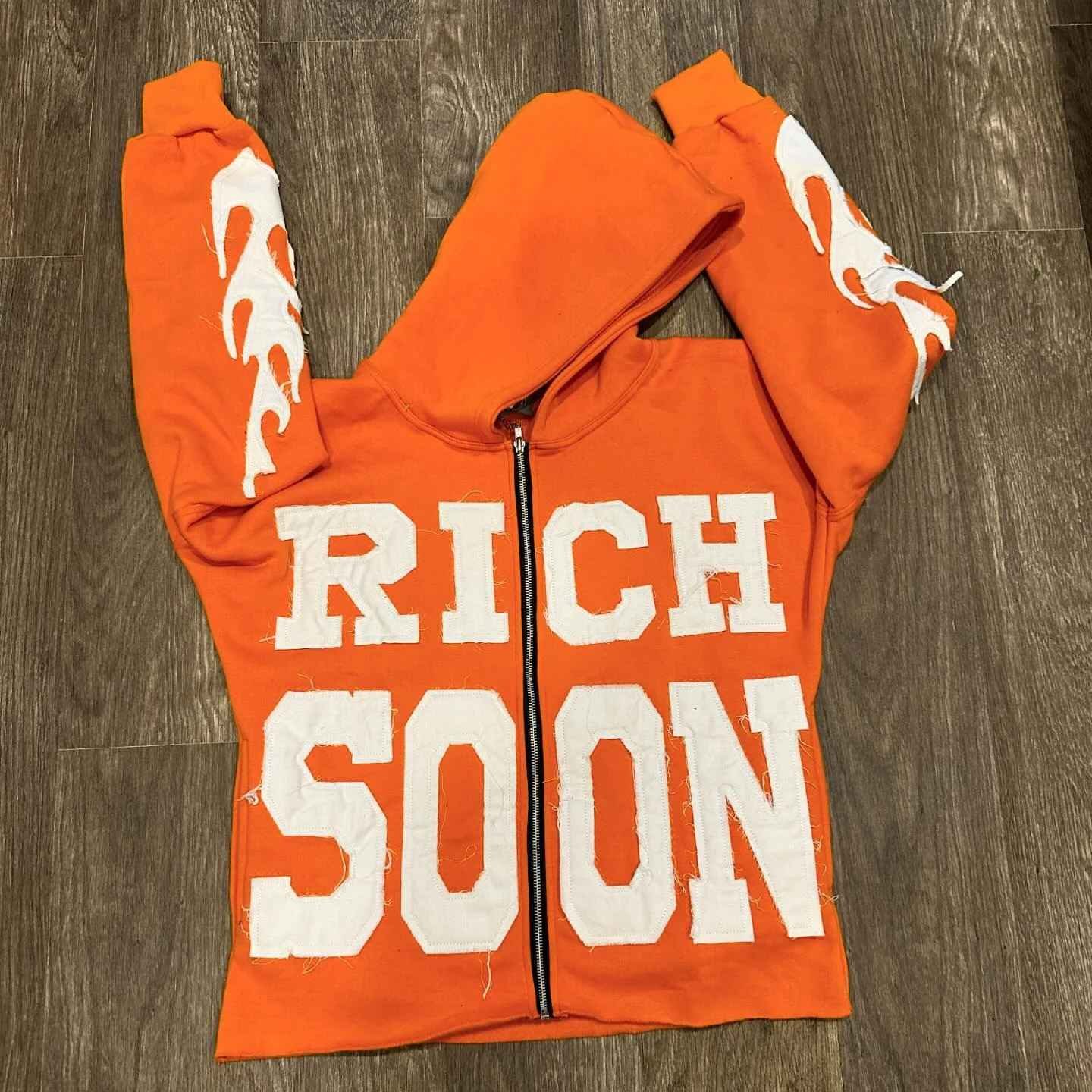 Custom Vintage distressed Letter Embroidery cropped zipper & pullover sunfade acid wash Cropped men's hoodies & Sweatshirts