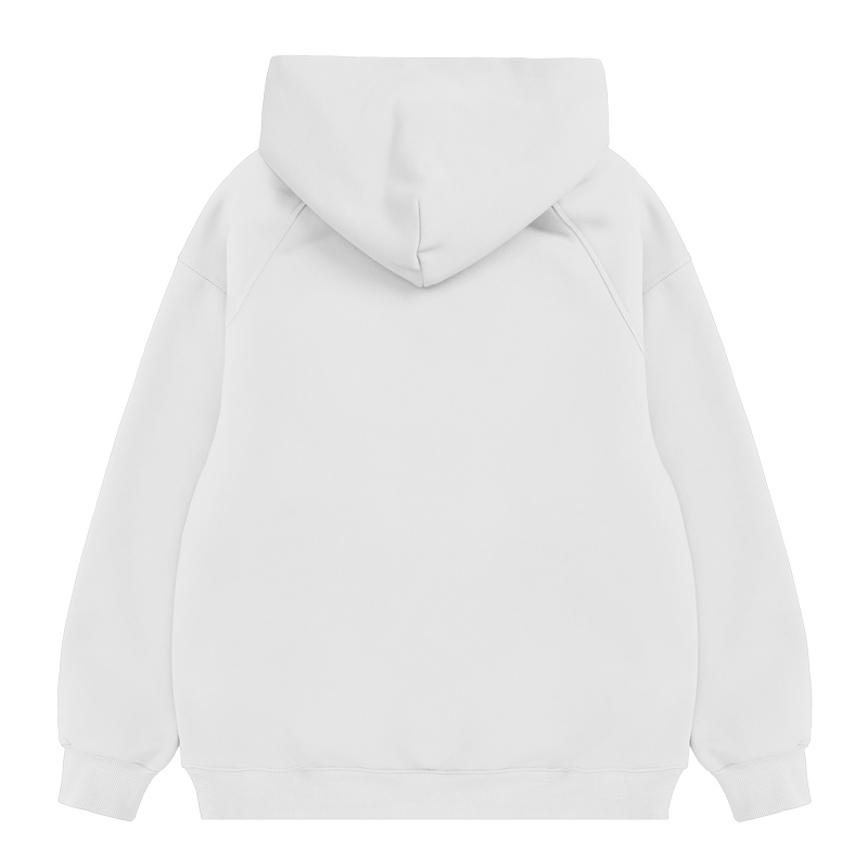 Custom black no drawstring no string raw hem edge terry cotton dtg print stringless puff print hoodies