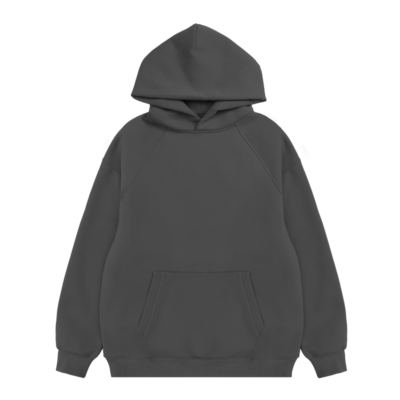 Custom black no drawstring no string raw hem edge terry cotton dtg print stringless puff print hoodies
