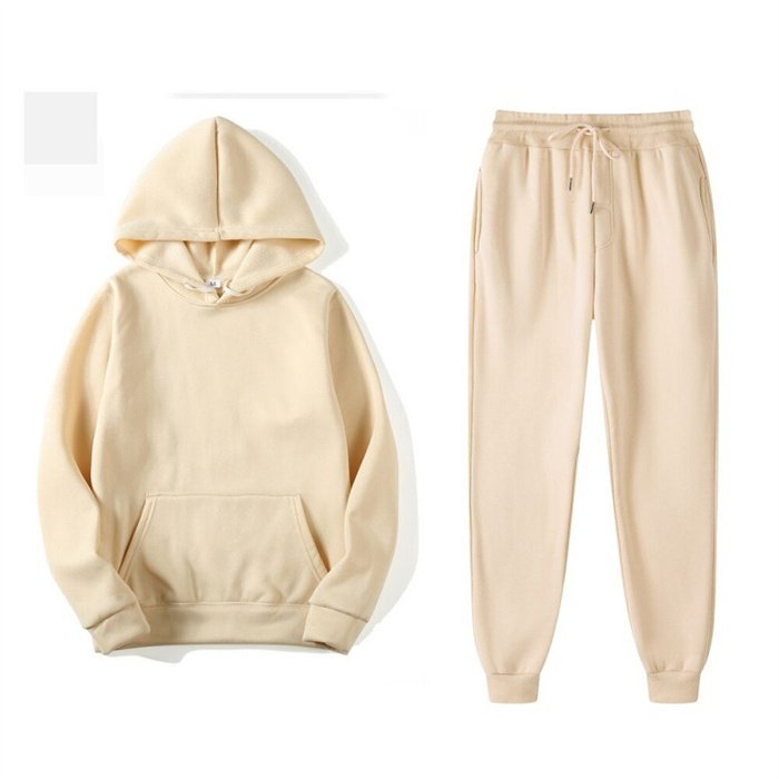 Customized 100% cotton mens pullover oversize hoodies set men tracksuit men's hoodies sweatshirts sets