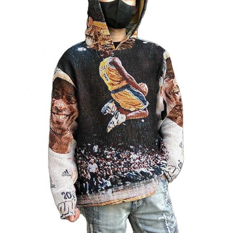 New Design Tapestry Streetwear Hoodie Men Blanket Tapestri Jacquard Men's Hoodies Sweatshirts