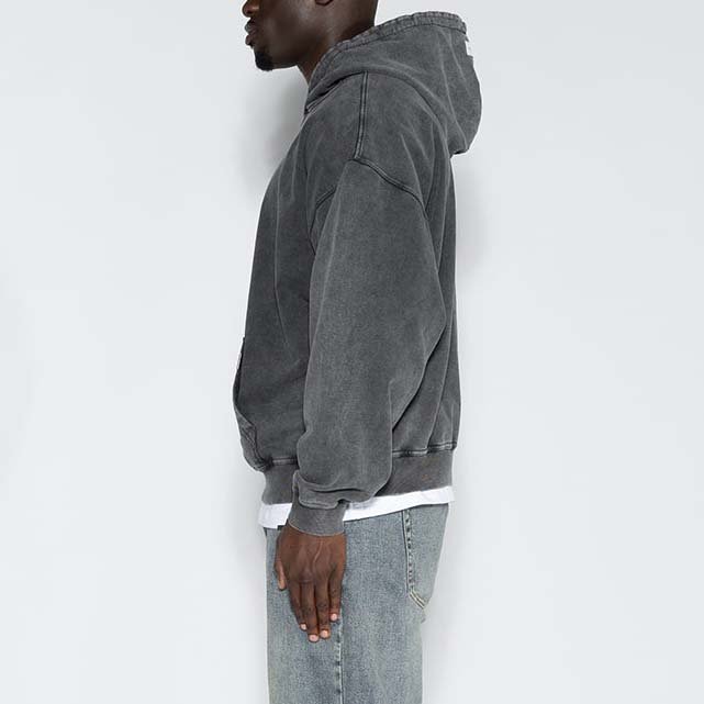 custom men's hoodie oversize drop shoulder Hoodie Blank Pullover Streetwear heavyweight cotton acid washed vintage hoodies