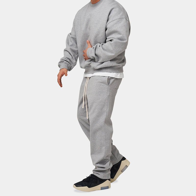 High Quality Plain Custom Blank Sweatshirt Jogger Suit Sport Wear Pullover Hoodies Pants Sets For Men