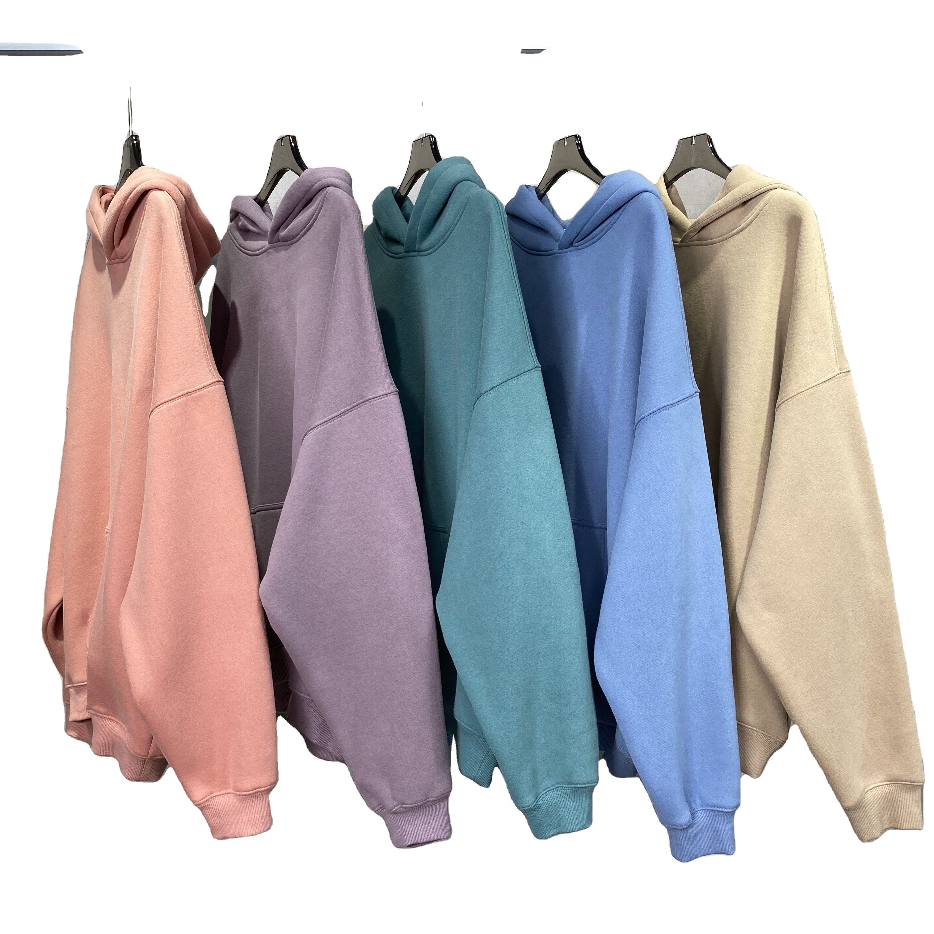 Custom Plus Size Sweatshirt Cotton Polyester Long Sleeve Printed Pullover Bulk Oversized Men's Hoodies Set