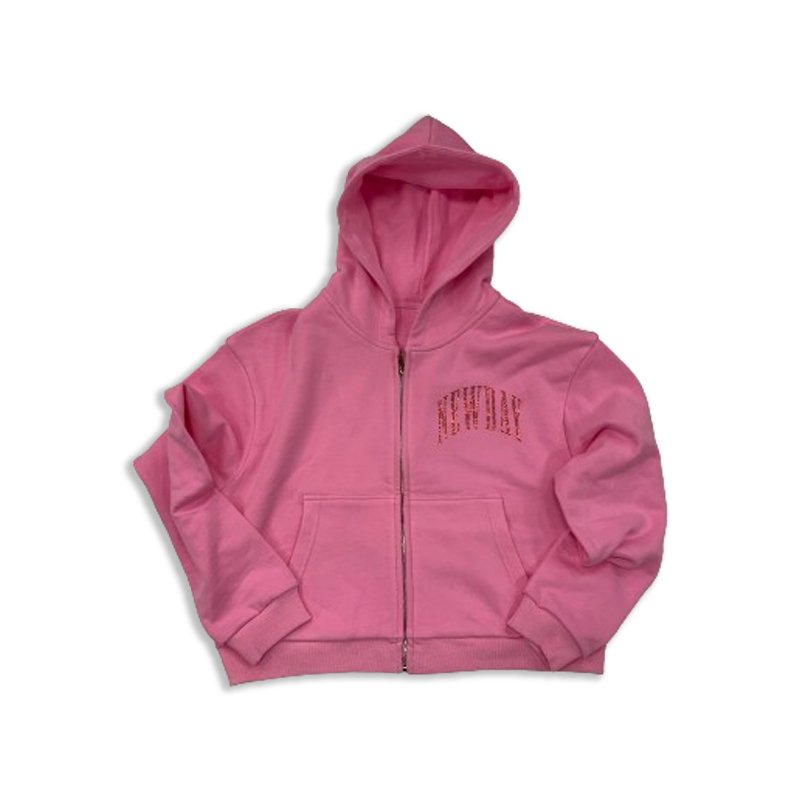 Low Moq In Stock Wholesale Price Streetwear Women Men's hoodies & sweatshirts Cotton Zip Up Crystal Rhinestone Hoodies Unisex