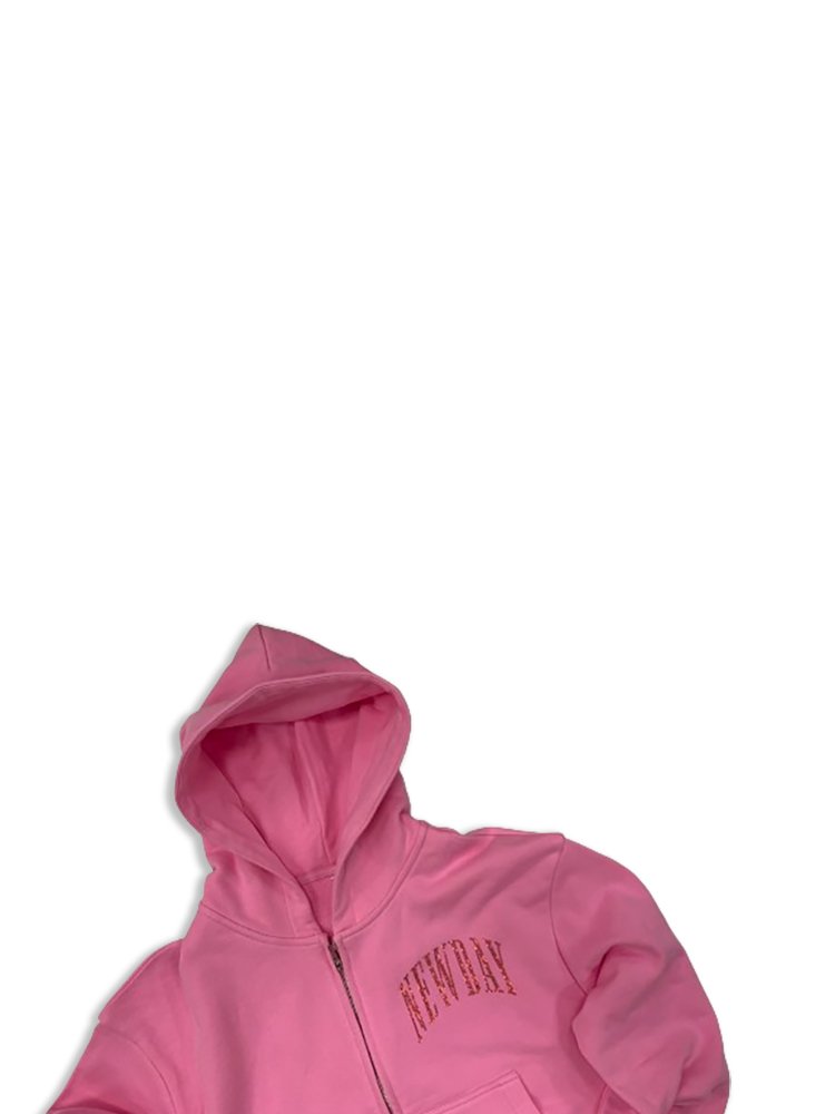 Low Moq In Stock Wholesale Price Streetwear Women Men's hoodies & sweatshirts Cotton Zip Up Crystal Rhinestone Hoodies Unisex