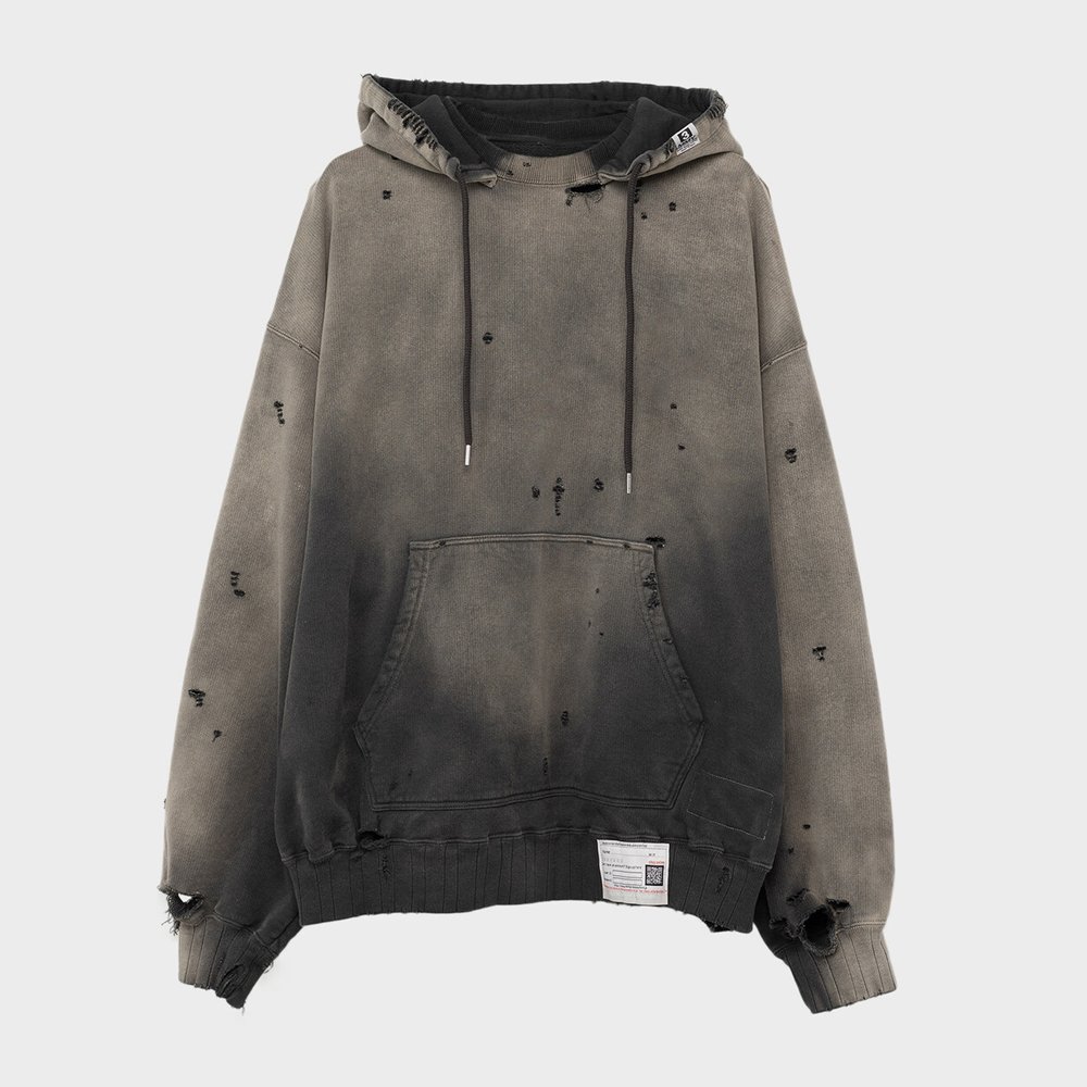 OEM Custom 100% cotton French Terry Heavyweight Woven Label Embroidery Sun Faded Acid Washed Zip Up Men Hoodies