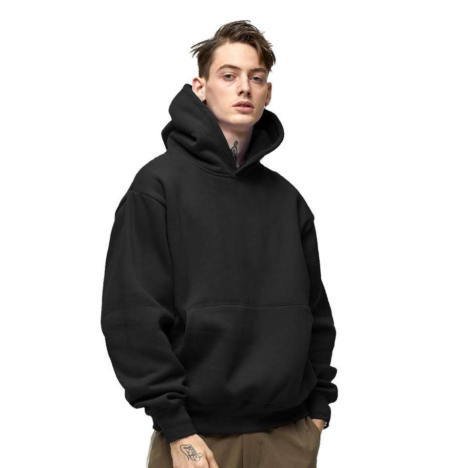 Wholesale 100% Cotton Pullover Hoodie Men Custom Embroidery Logo Hoodies 500 Gsm Bulk Blank French Terry Oversized Hoodies