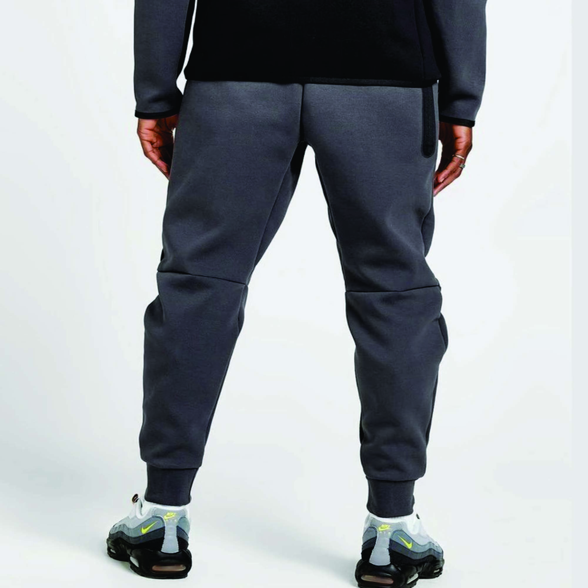 OEM Design Men's Tech Fleece Tracksuit 69% Cotton 31% Polyester Black Full Zip Hoodie Joggers Sweatpants Sweatsuit Quick Dry