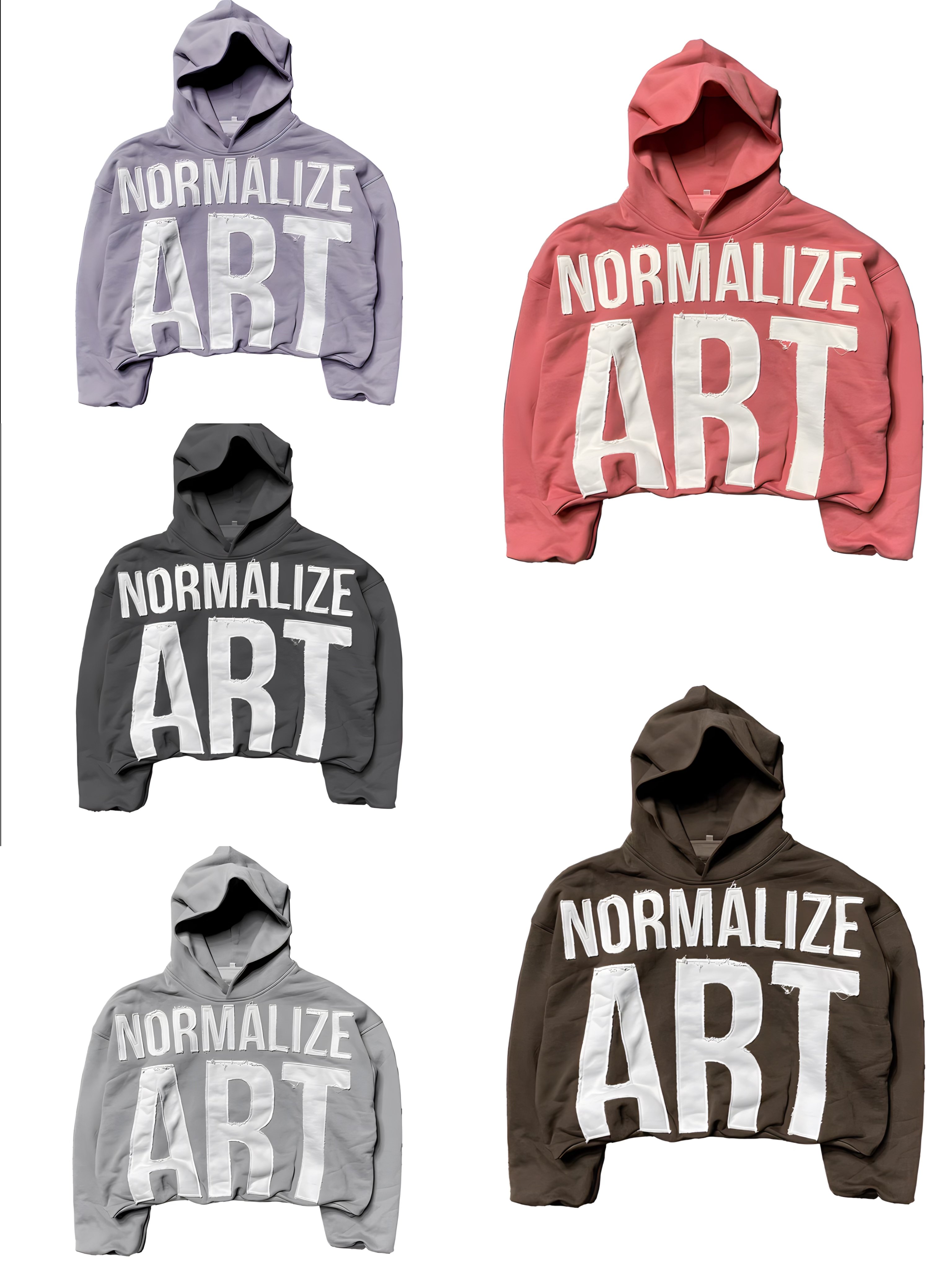 Custom Men's Streetwear Pullover Hoodie BOXY Embroidered Cropped French Terry Fleece Rhinestone Crop Graphic 100% Cotton DTG