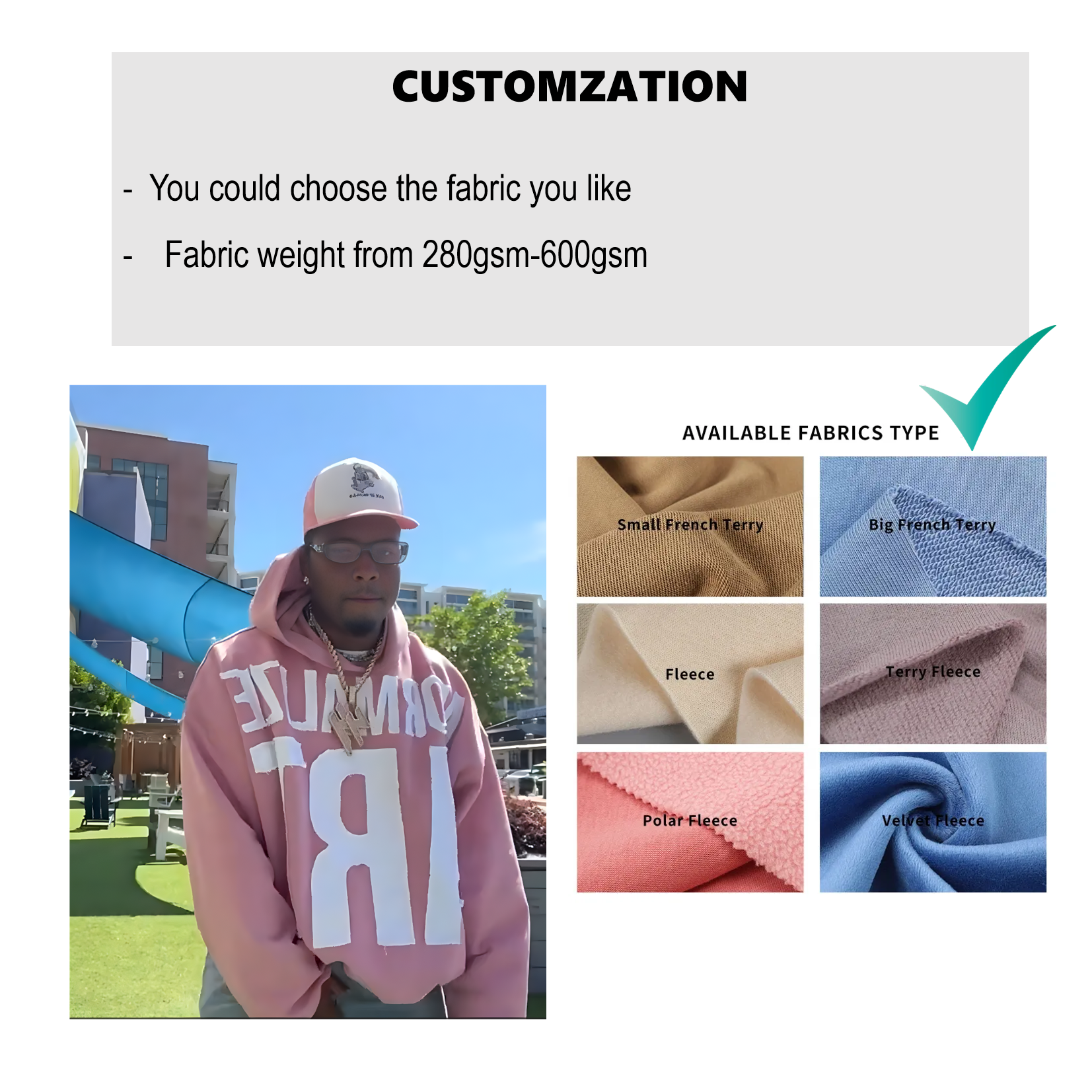 Custom Men's Streetwear Pullover Hoodie BOXY Embroidered Cropped French Terry Fleece Rhinestone Crop Graphic 100% Cotton DTG