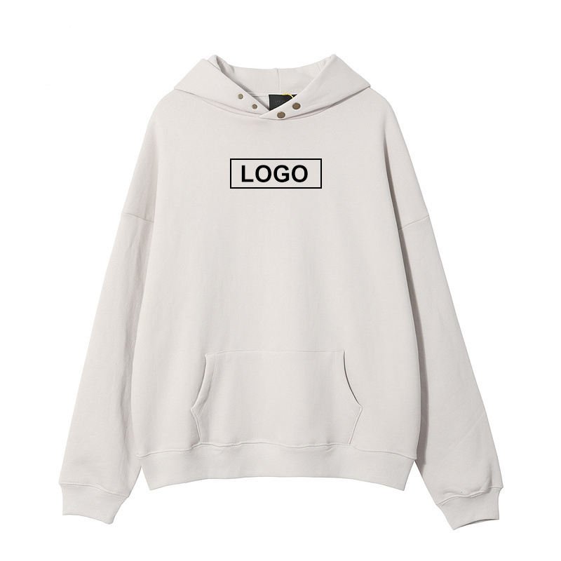 High Quality 100% Cotton Heavyweight Men's Hoodie Fashion Streetwear Solid Color Classic Drop Shoulder Hoodie With Pockets
