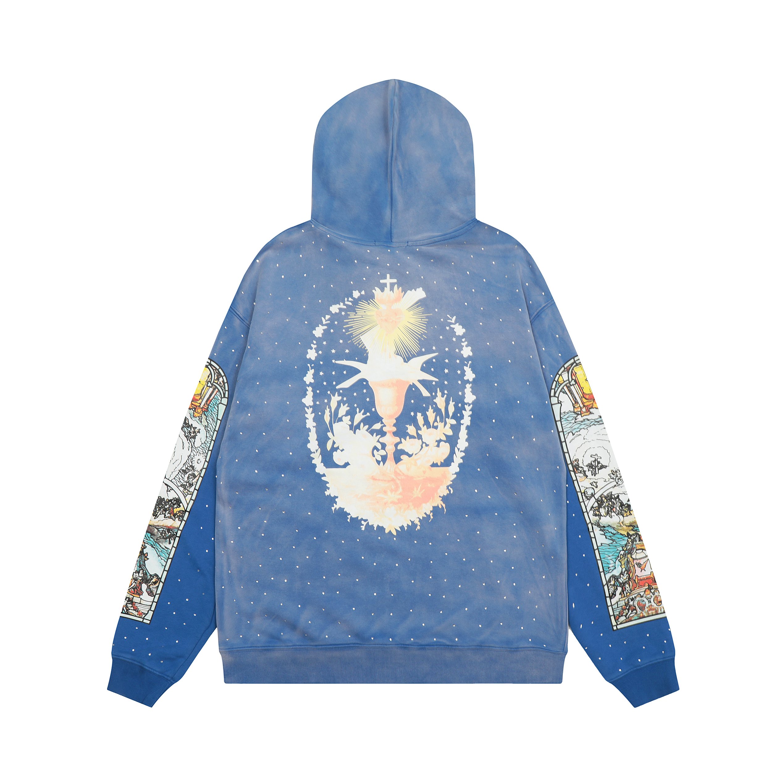Who Decides War Chalice High Quality acid wash men's hoodies & sweatshirts Oversized high street Vintage men's hoodie