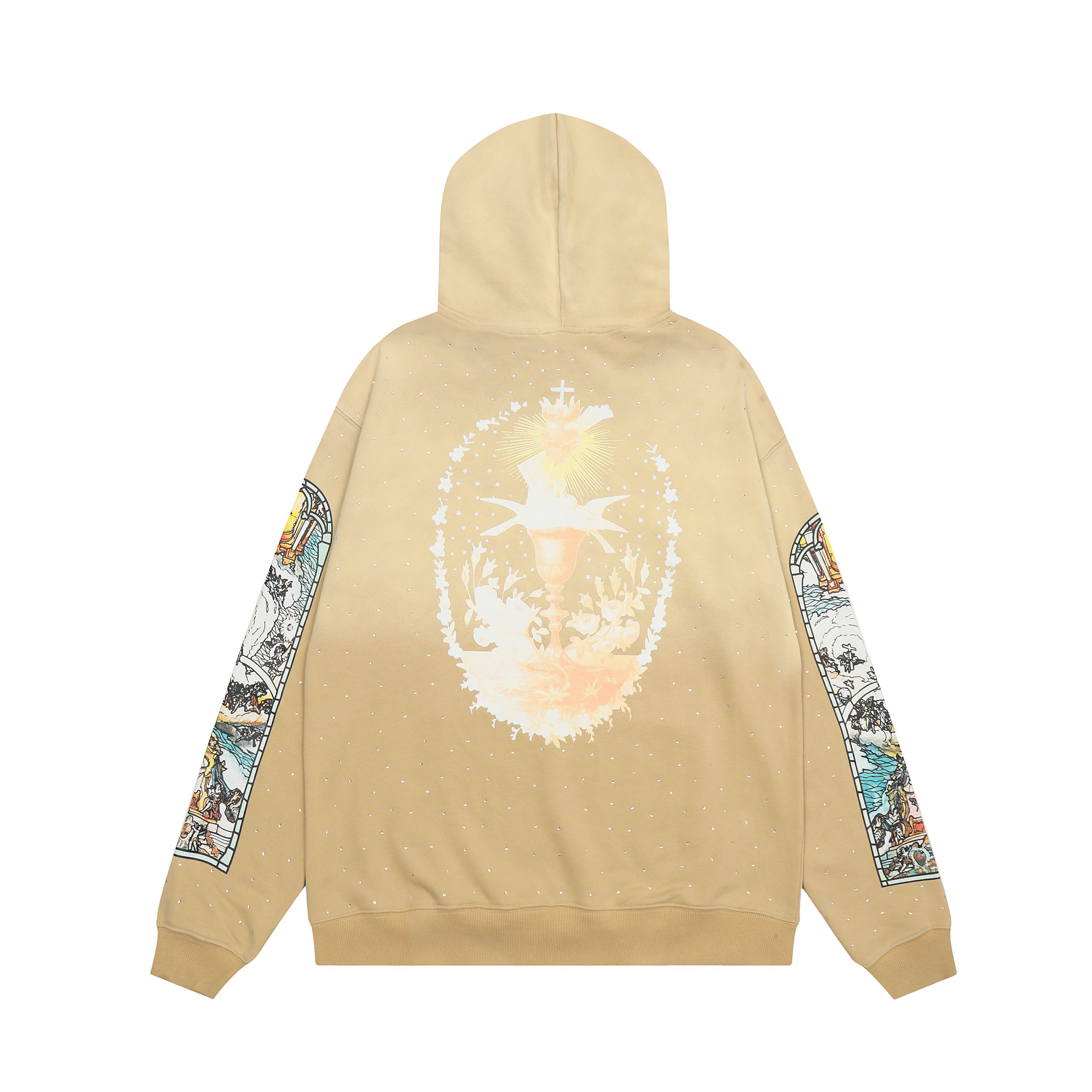 Who Decides War Chalice High Quality acid wash men's hoodies & sweatshirts Oversized high street Vintage men's hoodie