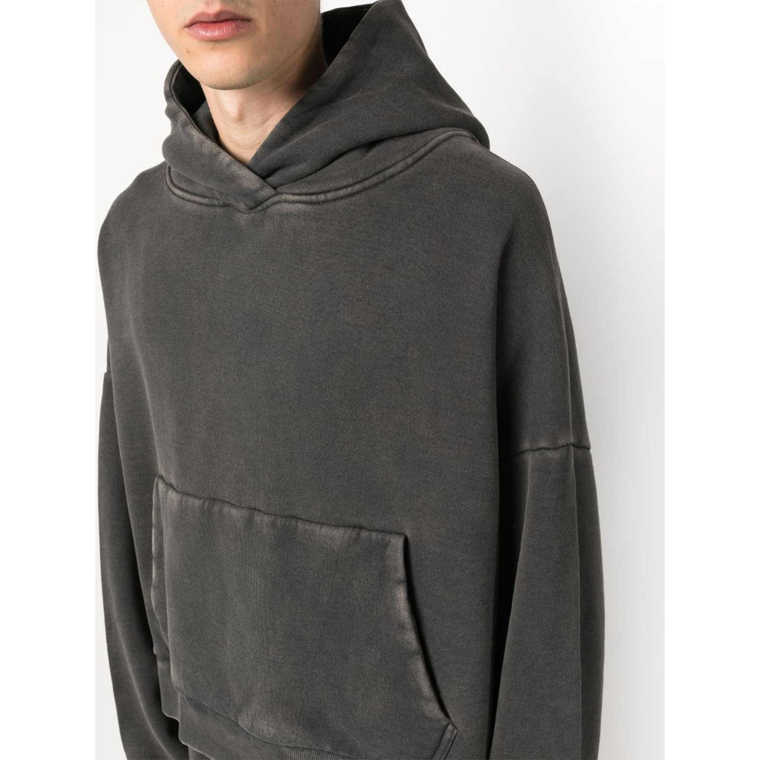 OEM High Quality Blank Cotton French Terry Oversize Hoodie Thick Fleece Drop Shoulder Plain Hooded Sweatshirts