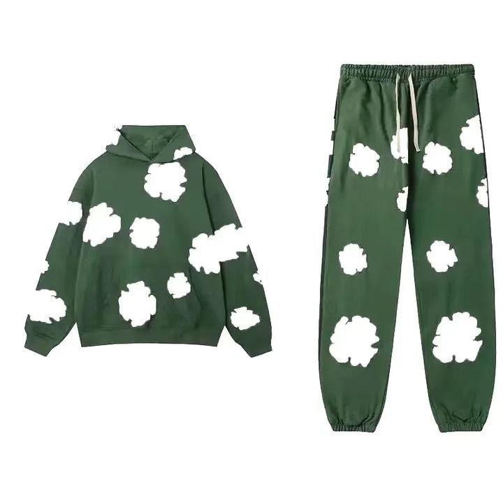 Denim Tea rs Puff tears Printing custom hooodie Men's Hoodies&Sweatshirts Breathable Product Service brand hoodie Cargo Jogger