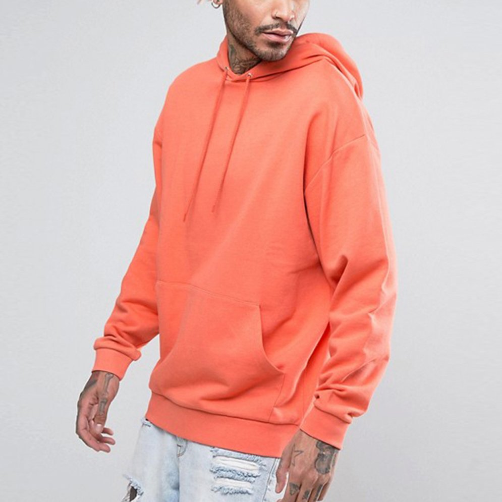 Men Hoodies Products 2024 New Arrivals Men Autumn Winter Hooded Street Long Sleeve Loose Solid Color Hoodies
