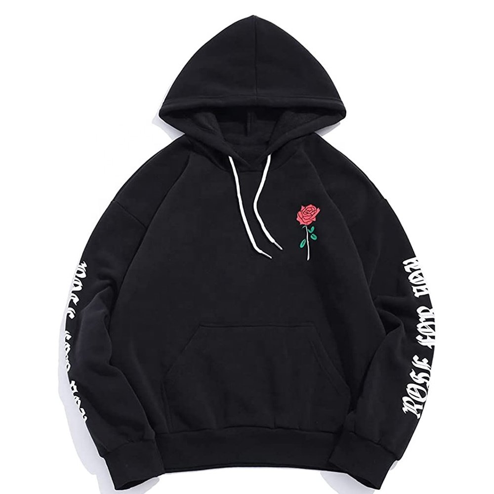 Comfortable Super Soft Thick Men's Winter Proof Anti Pilling Polar Fleece Printed Hoodie