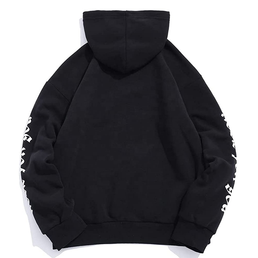 Comfortable Super Soft Thick Men's Winter Proof Anti Pilling Polar Fleece Printed Hoodie