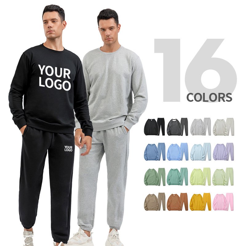 Oem Embroidered Pullover Jacket Unisex Custom Hoodie Set Jogging Men Tracksuit Sweatshirts Men'S Hoodies