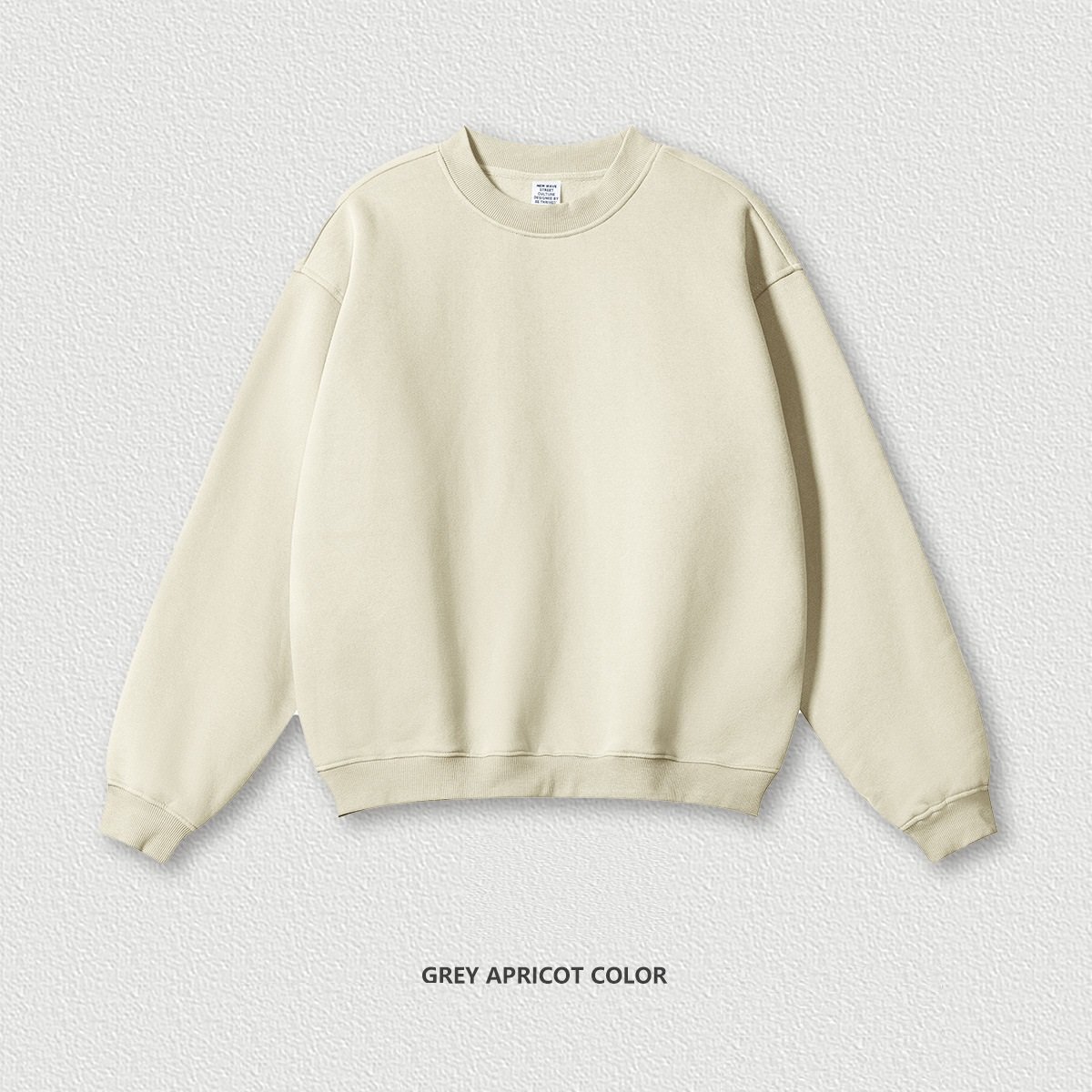 2024 Autumn and winter youth loose casual basic solid color American plus fleece round neck men's hoodie
