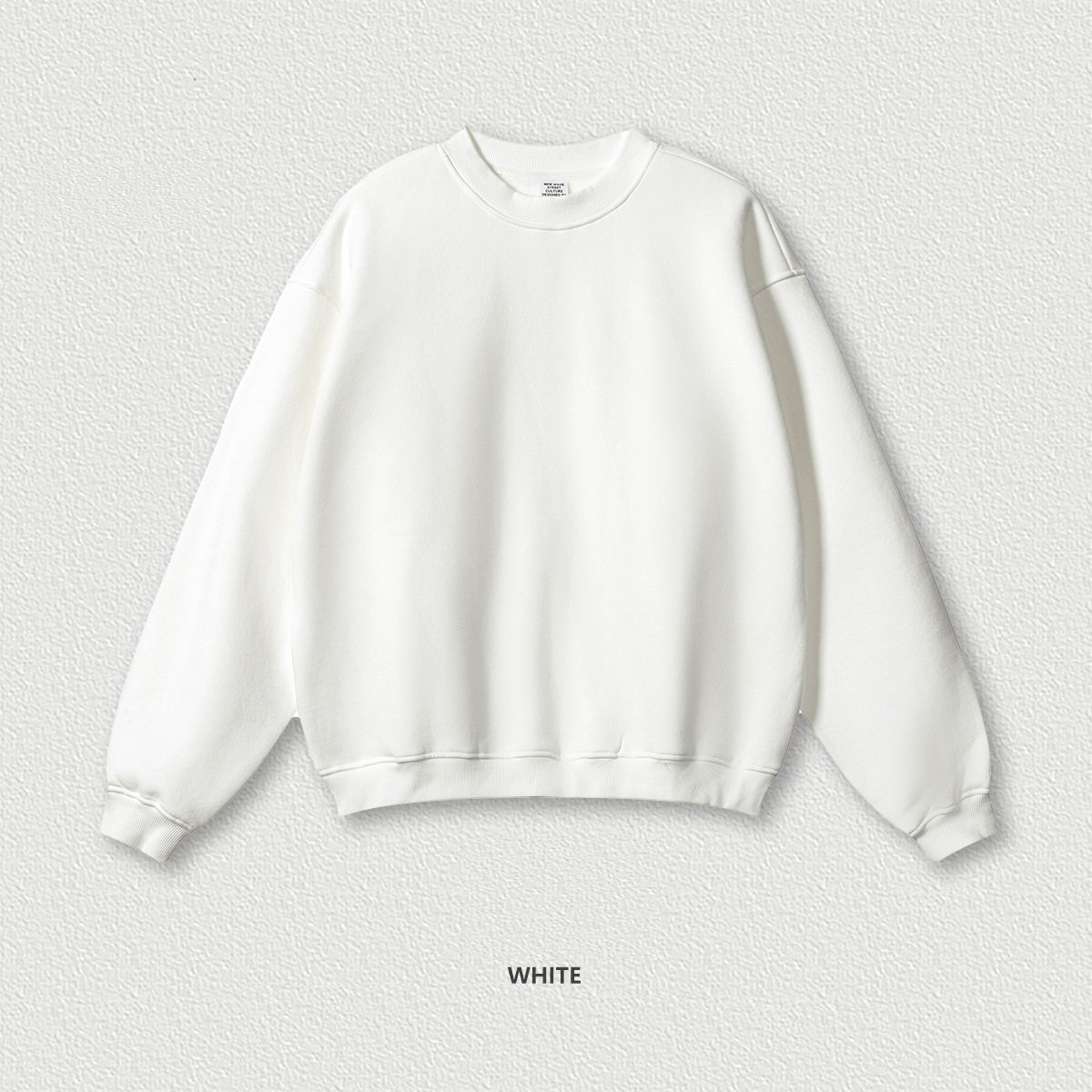 2024 Autumn and winter youth loose casual basic solid color American plus fleece round neck men's hoodie