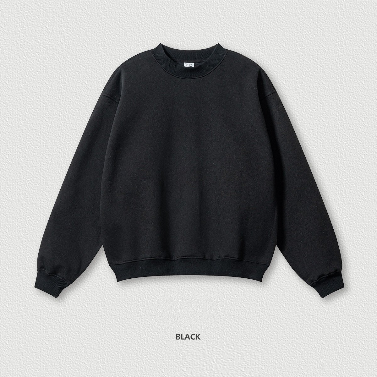 2024 Autumn and winter youth loose casual basic solid color American plus fleece round neck men's hoodie