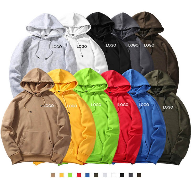 Wholesale Quality Puff Printing Heavyweight Cotton Men's Hoody Oversized Custom Print Luxury Pullover Cotton Custom Hoodies