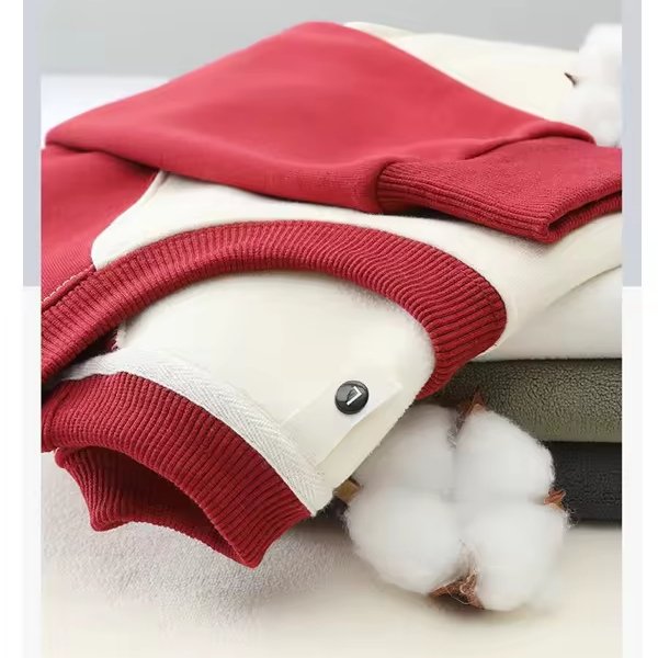 Custom LOGO 480g Fall New Heavyweight Oversize Colorblocked Sweatshirt Thickened Warm Women's and Men's Hooded Sweatshirt