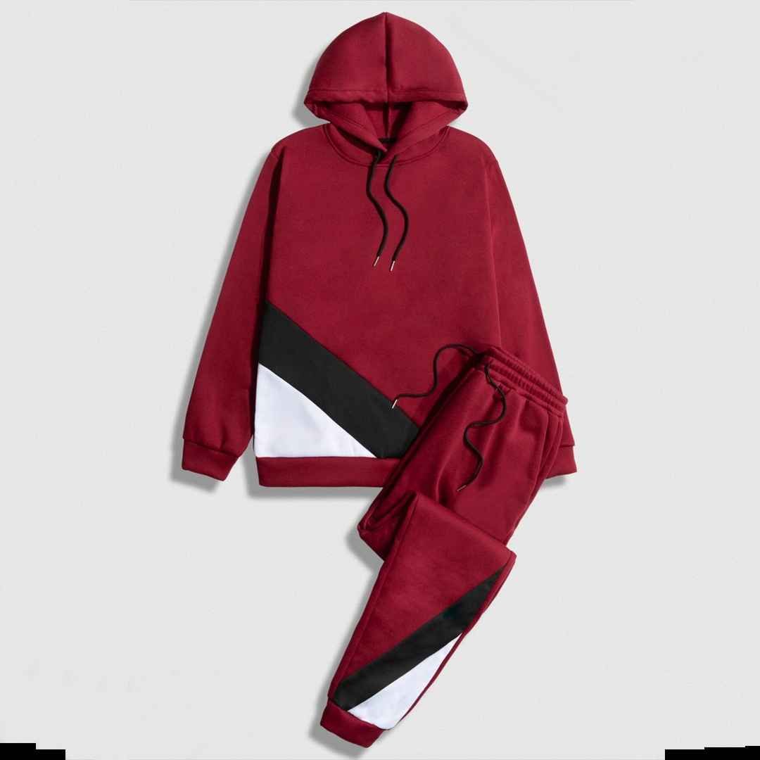 High Quality Hooded Long Sleeves Tracksuit Men's Hoodie Set Casual Sports Set Men's Pullover + Sweatpants 2 Piece Set