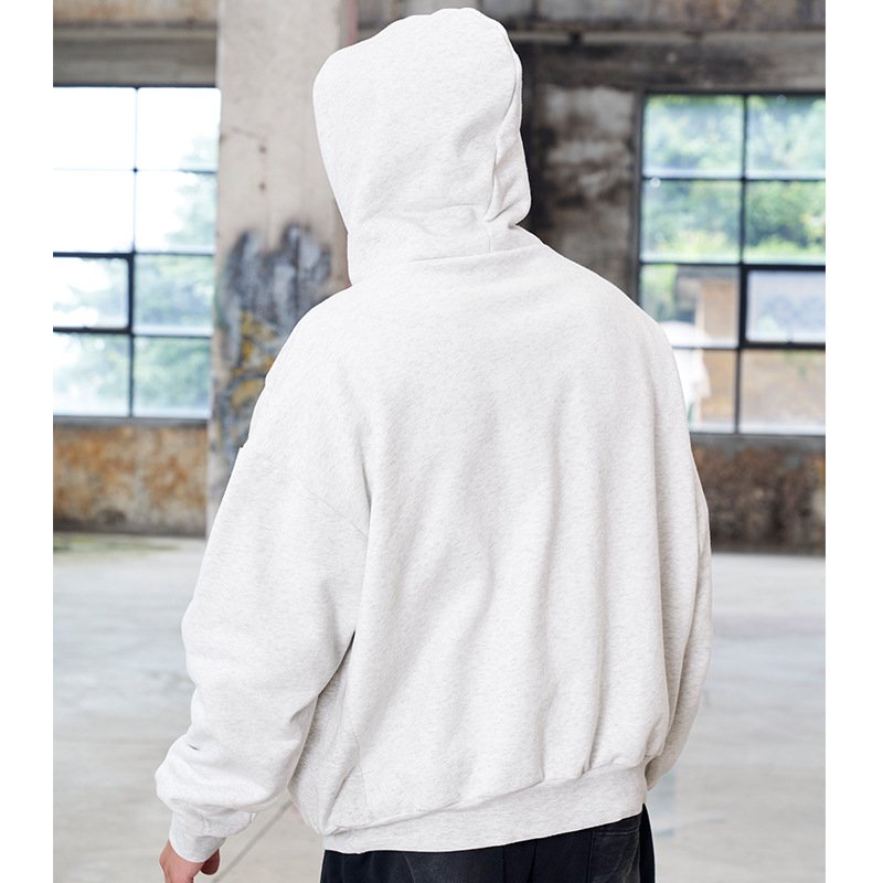 Wholesales Athletic Wear Plush Pullover Hooded Sweater Custom Logo Solid Color Heavyweight Oversized Men's Hoodies