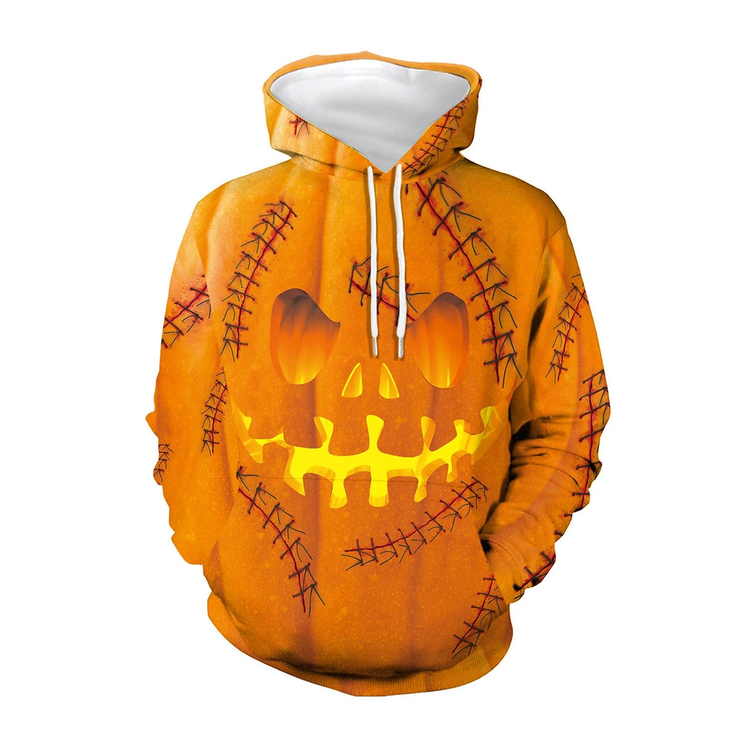 New Halloween Plus Size Men's Pumpkins & Ghosts Print Hoodies Fall Winter Hooded Sweatshirt For Sports/outdoor