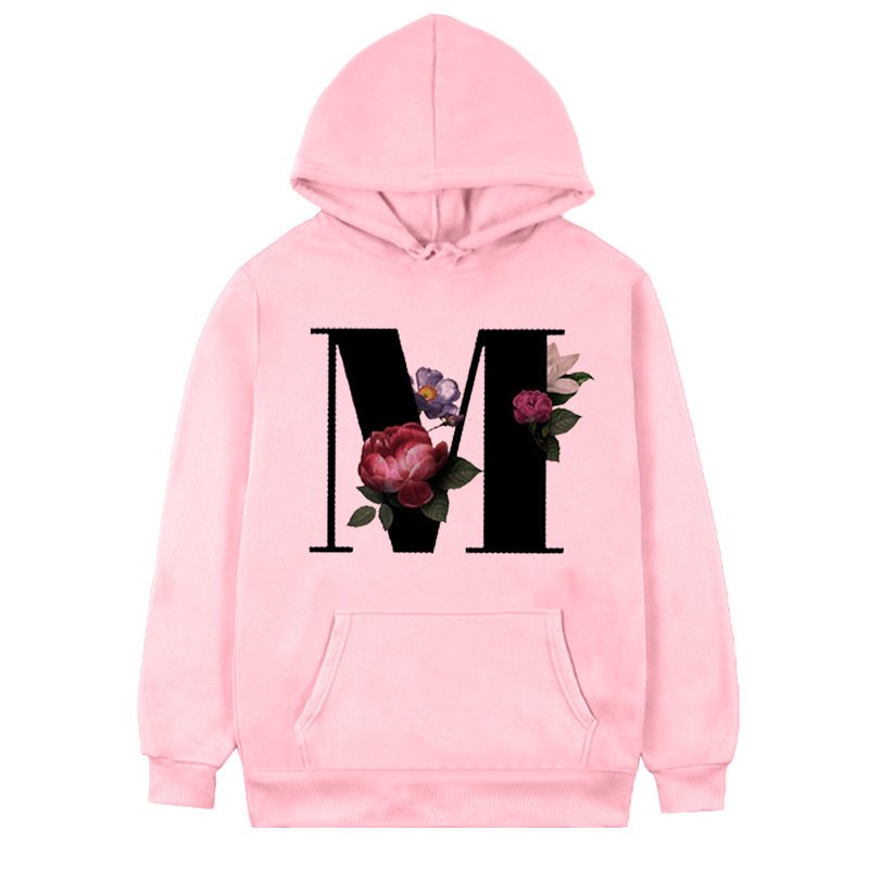 Cheap Wholesale Oem Men One Piece Hoodie Manufacturers Graphic Black Letter Floral Pull Over Hoodies Women Sweatshirts
