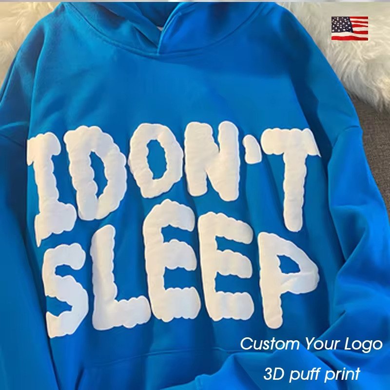 OEM Manufacturer Mens Cotton Oversized new Hoodie Sweatshirts Pullover Multi Color Custom Logo 3d Puff Printing Sweatshirts