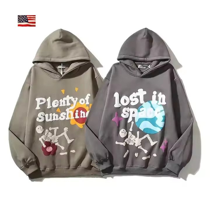 OEM Manufacturer Mens Cotton Oversized new Hoodie Sweatshirts Pullover Multi Color Custom Logo 3d Puff Printing Sweatshirts
