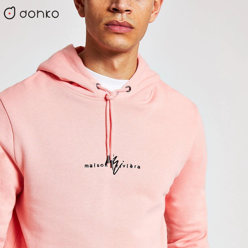 Custom Logo Men's Hoodie and Sweatpants XL Cotton and Knitting Tracksuit Thermal Summer Winter Set with Model Number Red Dried