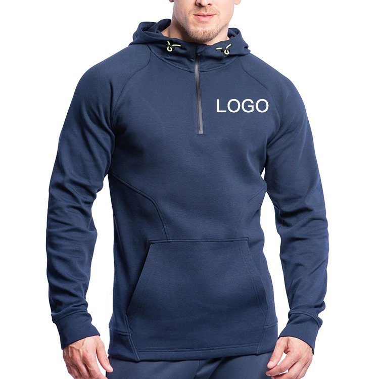 High Quality Zip Up Hoodie for Men's Clothing French Terry Breathable Mesh Back Hoodie with Streetwear Custom Logo Hoodies