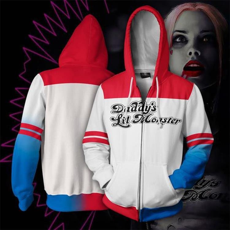 Anime Full Zip Mens Hoodies Cool Pullover Funny Tops Coat Jacket Unisex Jumper Sweatshirt Streetwear Superhero Zip Hoodie