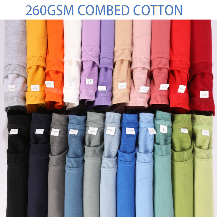Hot selling 2024 new Wholesale Custom Plain Cotton Spandex Pullover Crewneck French Men Sweatshirt Top Hoodies