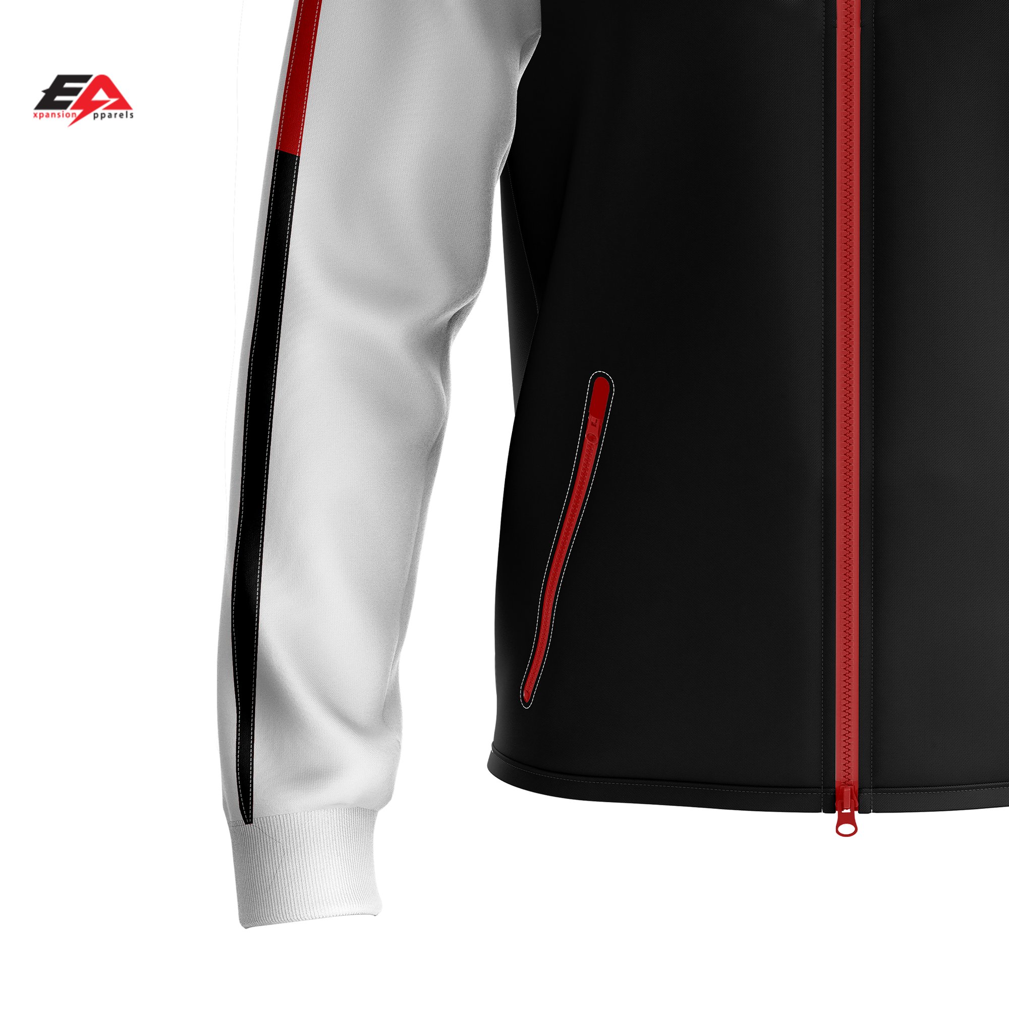 Custom Men's Jogging Sweat Suit Slim Fit 100% Polyester Track Suit with Zipper Hoodie and Sweatpants Sportswear Shirt Set