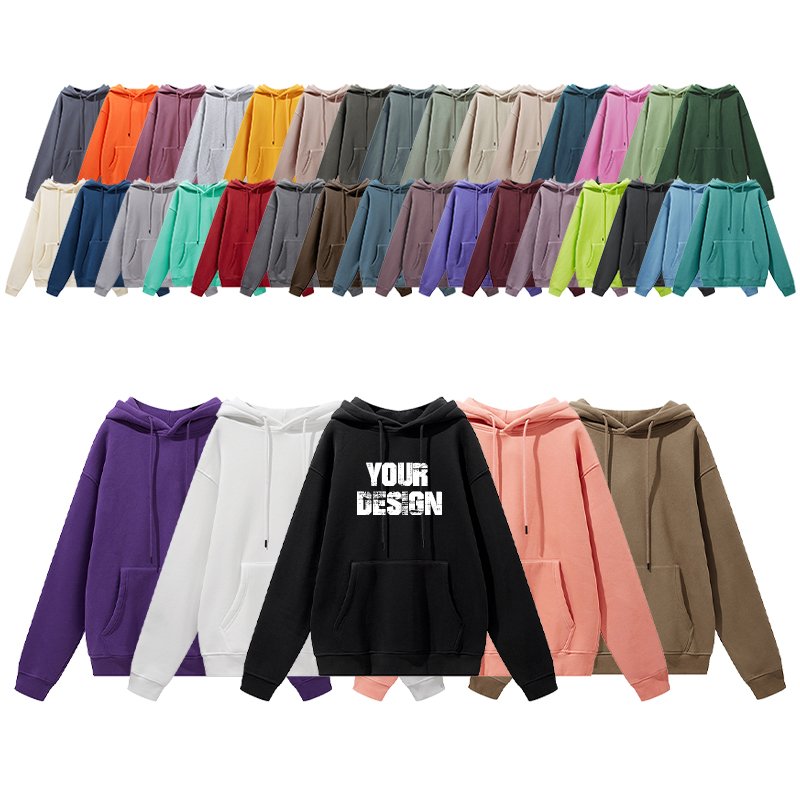 University Fashion Unisex Hoodies Custom Logo Thick Fleece Winter Hoodies High Quality Soft Tracksuit Pullover Men's Hoodies
