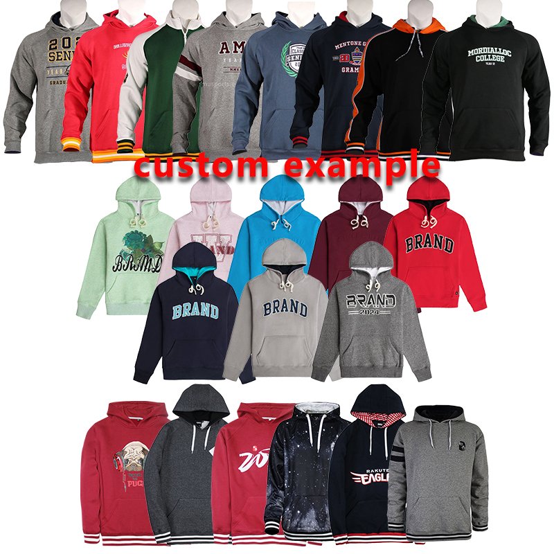 High Quality French Terry Oversized Hoodie Unisex Cropped Hoodie Men Puff Printing Embroidery Custom Hoodies