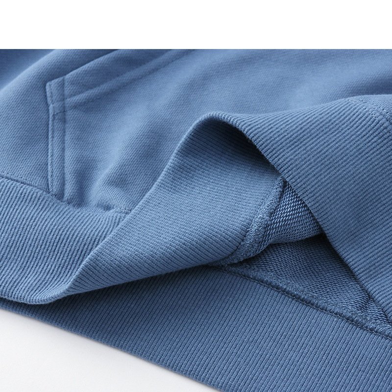450g Heavyweight Winter Pure Cotton Men's Loose Pullover Casual Oversize Hoodies Crew Sweatshirt