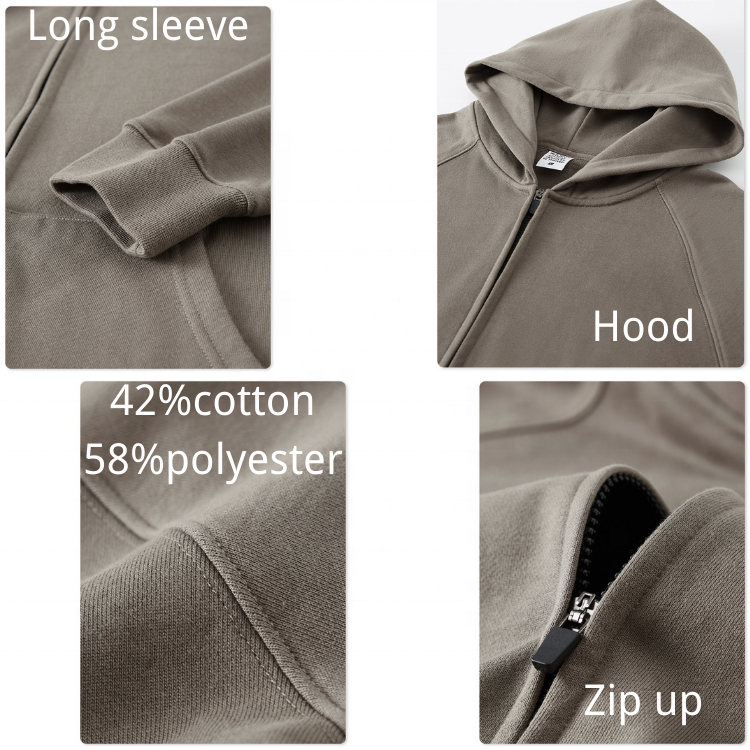 men's 100%cotton blank thick french terry luxury quality heavy weight oversized fit custom print logo men's hoodies&sweatshirts