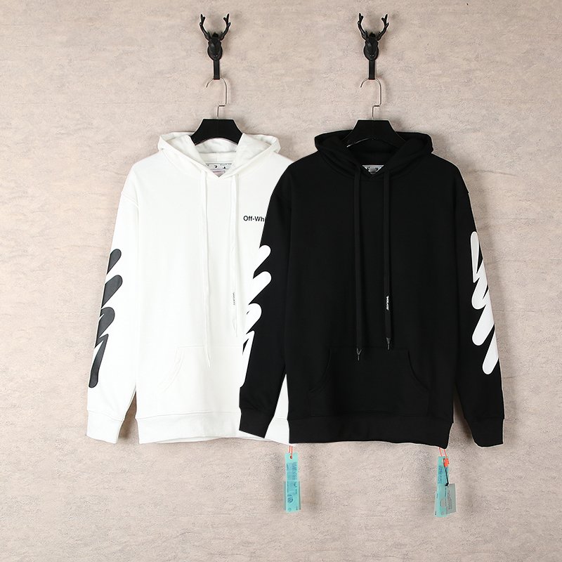 High Quality Luxury White Heavyweight Cotton Streetwear Men's Hoodies Sweatshirts