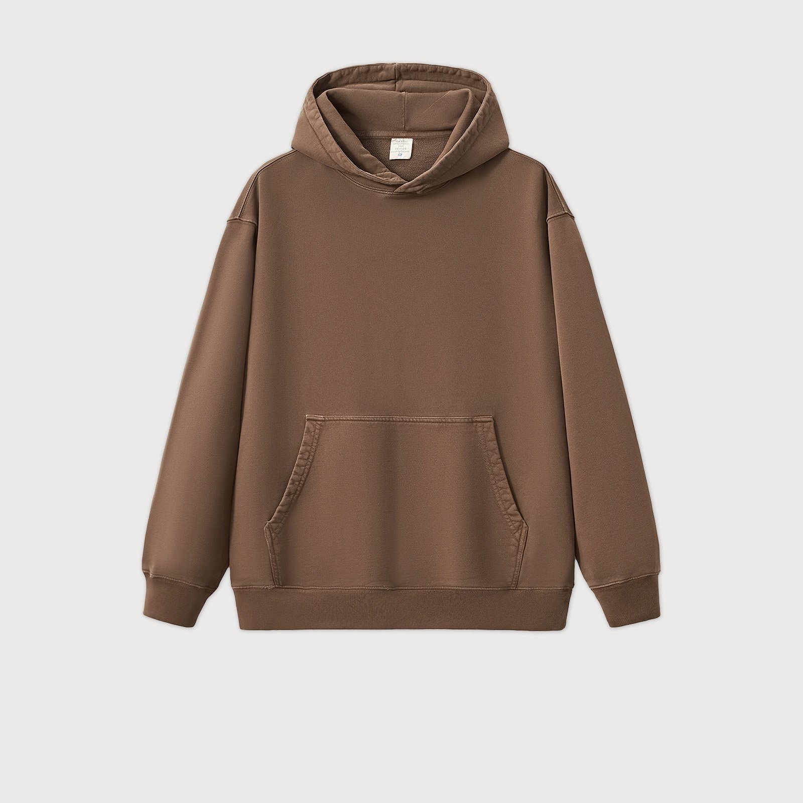 US High Quality 420Gsm Heavy Washed Cotton French Terry Casual Customized Logo Heather No Drawstring Mens Basic Hoodie