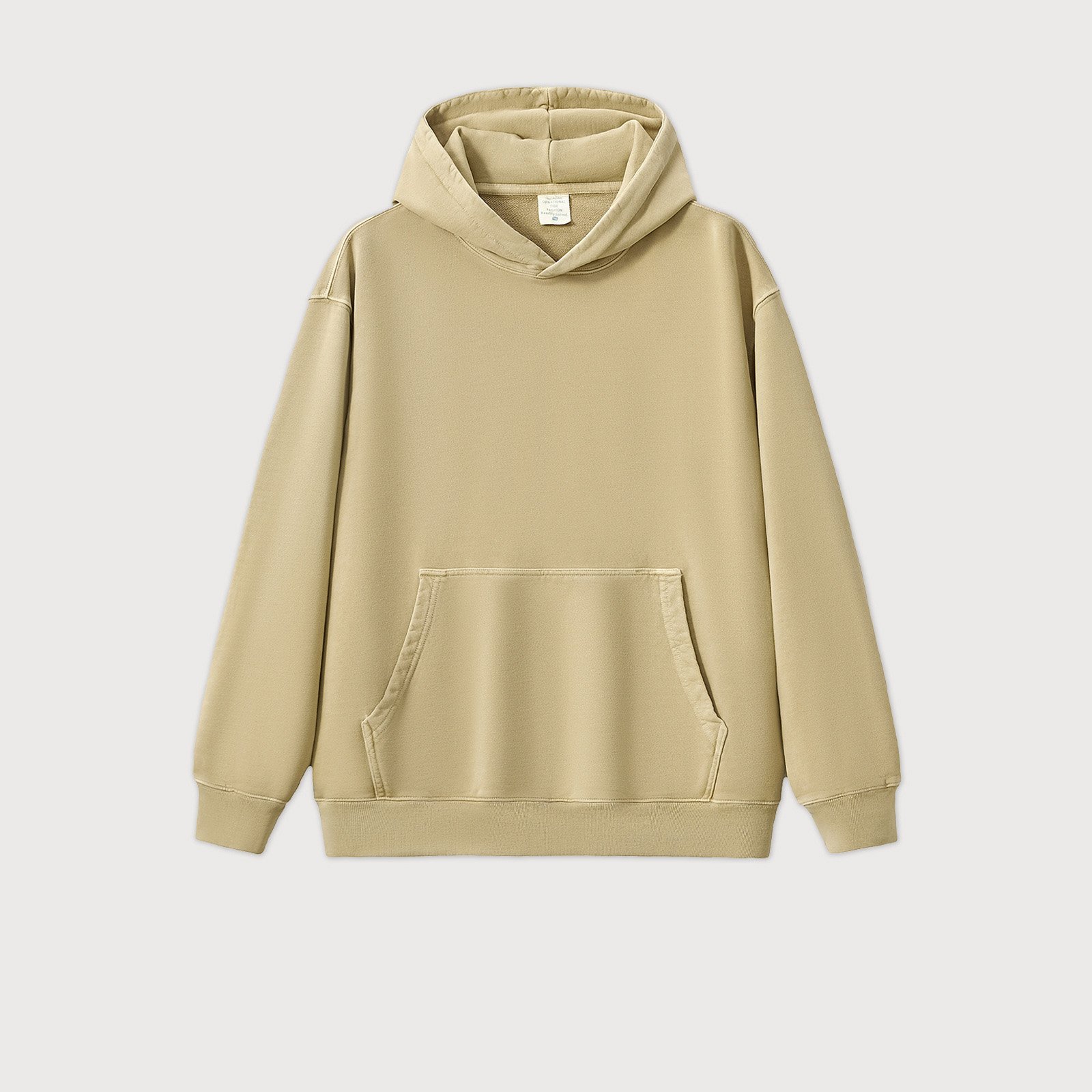 US High Quality 420Gsm Heavy Washed Cotton French Terry Casual Customized Logo Heather No Drawstring Mens Basic Hoodie